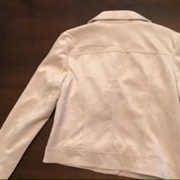 Soft Faux Suede Moto Style Jacket - Picture 3 of 7